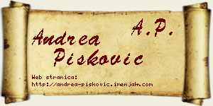 Andrea Pisković vizit kartica